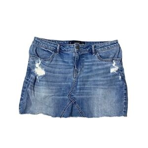 Hollister California Y2K Women's Blue Denim 5 Pocket Mini Skirt Size 7  Festival